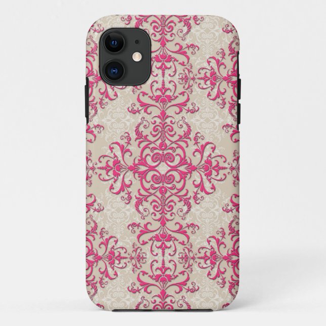 Antique Style Victorian Wallpaper Damask Art Case-Mate iPhone Case (Back)