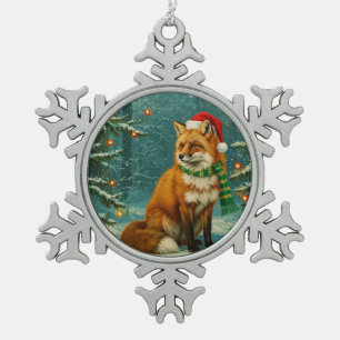 Antique Style Woodland Fox Christmas Ornament