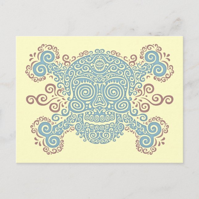 Antique Sugar Skull Postcard (Front)