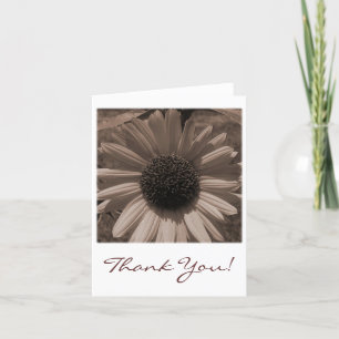Antique Sunflower Thank You Card