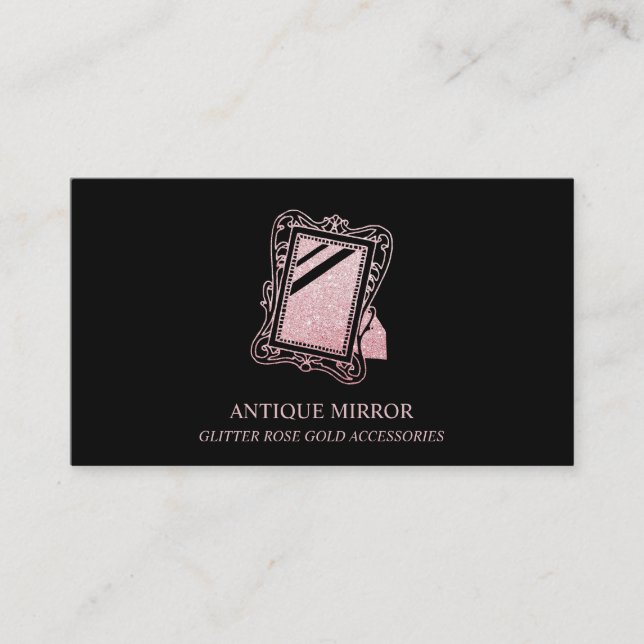 Antique Table Mirror Business Card (Front)