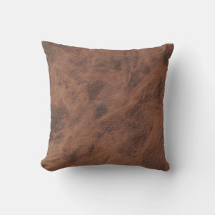 Antique Tan Leather Cushion