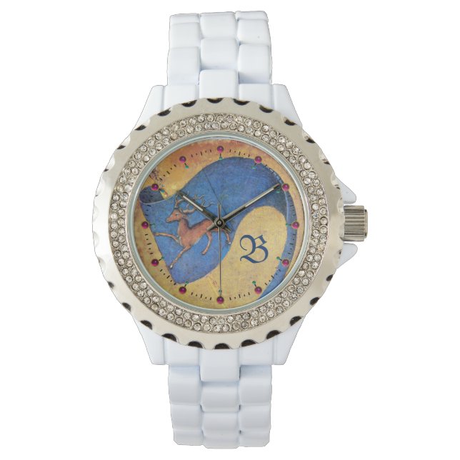 ANTIQUE TAROTS,COURT CARDS,FLAG OF DEER MONOGRAM WATCH (Front)