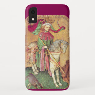 Antique Tarots /German Court Cards/King of Falcons iPhone XR Case