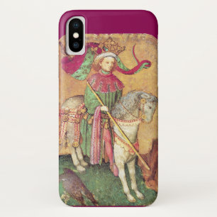 Antique Tarots /German Court Cards/King of Falcons iPhone X Case
