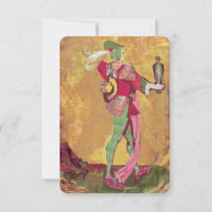 Antique Tarots German Court Cards/Page of Falcon