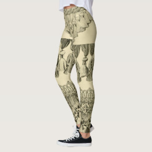 Antique tassel and lace tribal pattern leggings