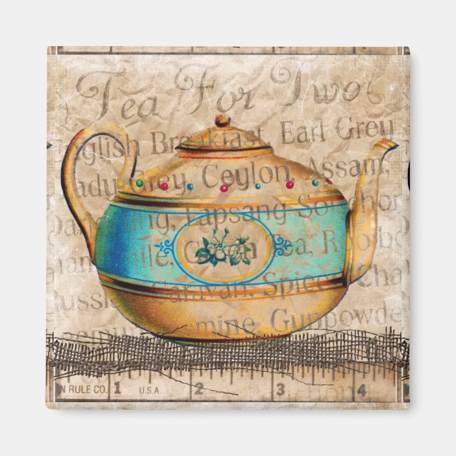 Antique Tea Pot Magnet (Front)