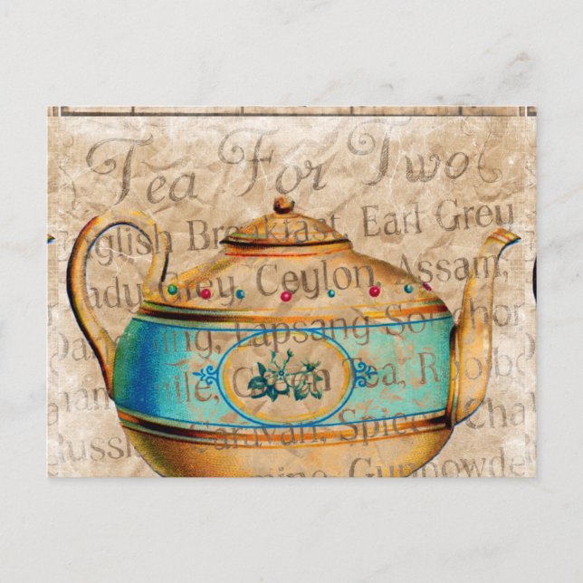Antique Tea Pot Postcard (Front)