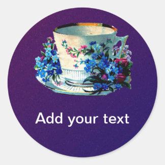 Antique Teacup Classic Round Sticker