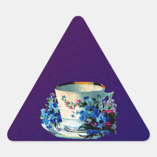 Antique Teacup Triangle Sticker