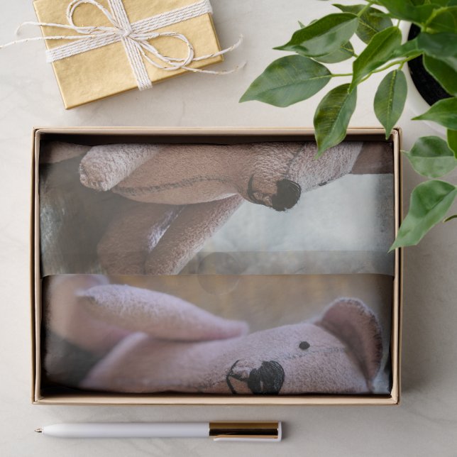Antique Teddy Bear Photo Tissue Paper (Gift)