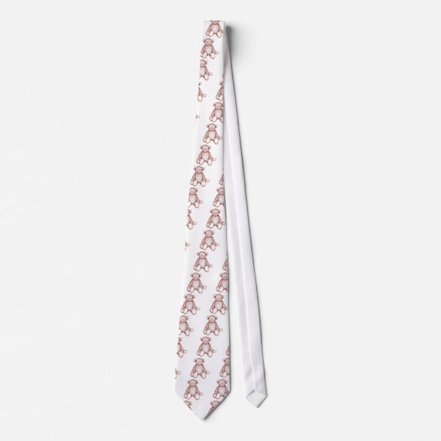 Antique Teddy Bear Tie (Front)
