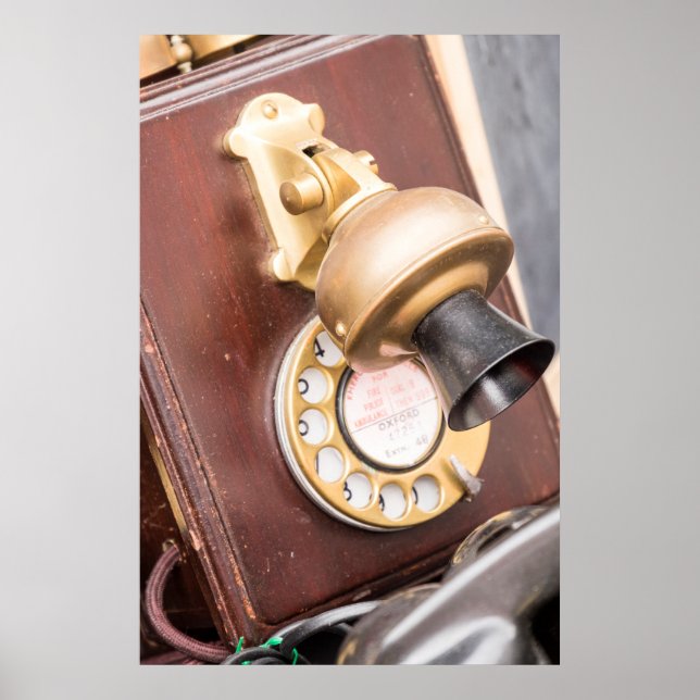 Antique Telephone At Market Poster (Front)