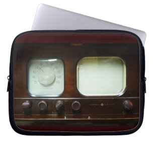 Antique Television and Radio Laptop Sleeve