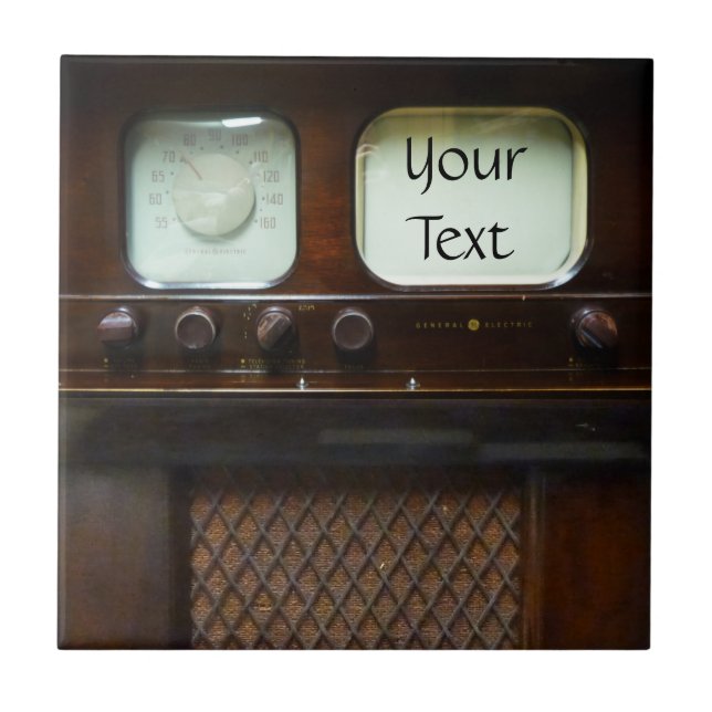 Antique Television and Radio Tile (Front)