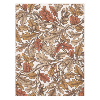 Antique Terracotta Oak Acorns Tablecloth