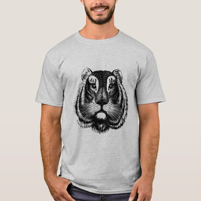 Antique Tiger Cat  T-Shirt (Front)