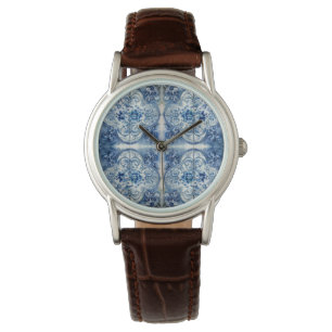 Antique Tiles in Delft Blue  Watch