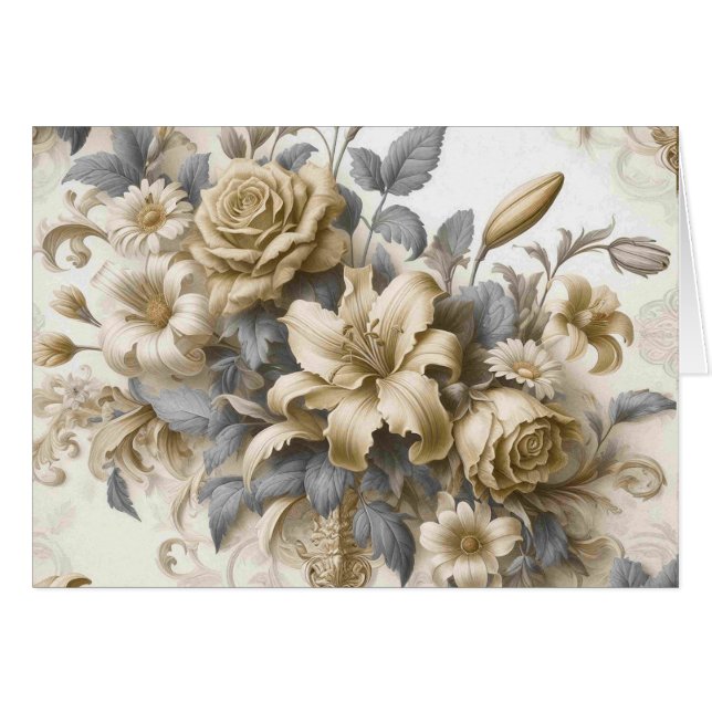 Antique Tinge Golden Floral Perfection (Front Horizontal)