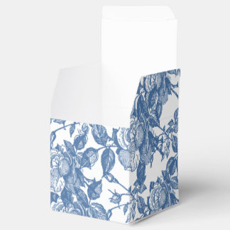 Antique Toile Blue Rose Inspired Favour Box