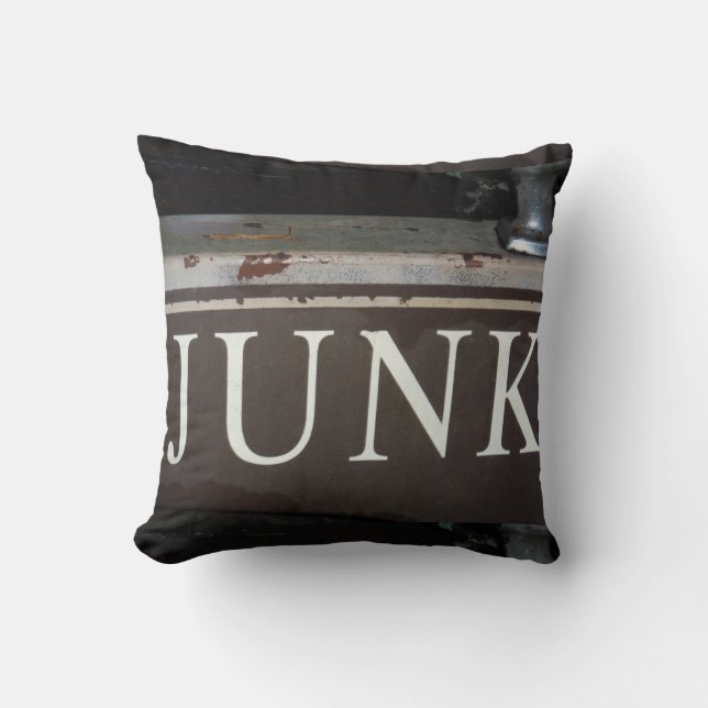 Antique tow truck sign...JUNK Cushion (Front)