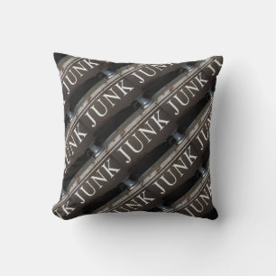 Antique tow truck sign...JUNK Cushion