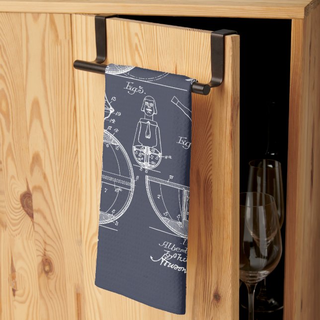 Antique Toy 1908 Roly Poly Patent Drawing Tea Towel (Thirds Fold)