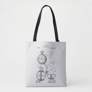 Antique Toy 1908 Roly Poly Patent Drawing Tote Bag