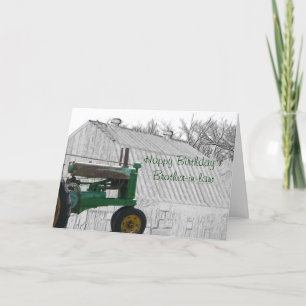 Antique Tractor and old Barn- customise it Card