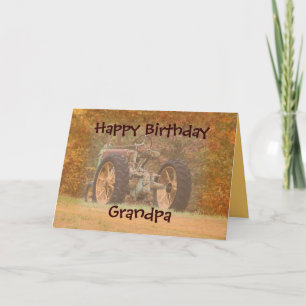 Antique Tractor- customise any occasion Card