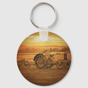 Antique Tractor Key Ring