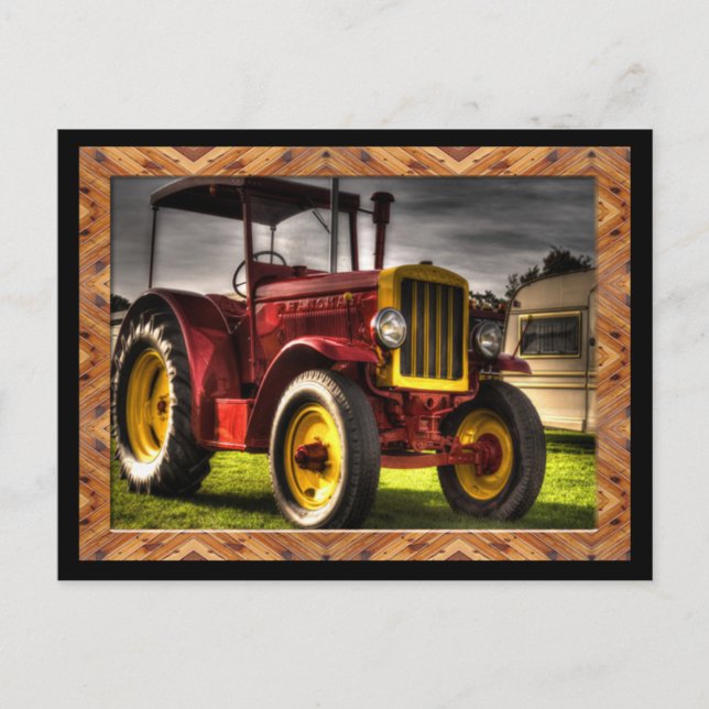Antique Tractor Postcard (Front)