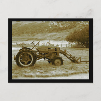 Antique Tractor Postcard
