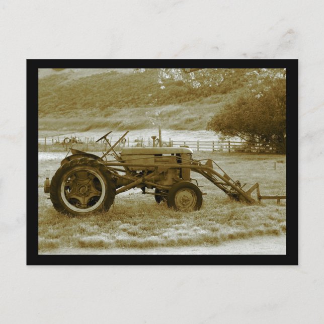 Antique Tractor Postcard (Front)