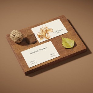 Antique  tractor -watercolor business card