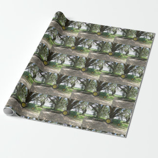 Antique tractor wrapping paper