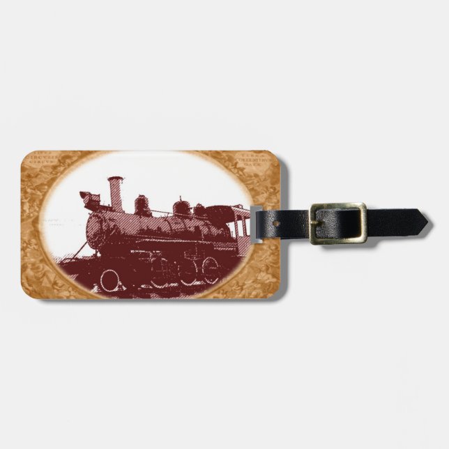Antique Train Bag Tag (Front Horizontal)