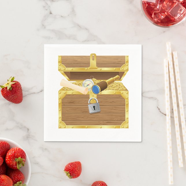 Antique Treasure Chest Paper Napkins (Creator Uploaded)