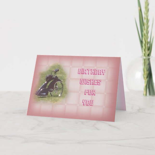 Antique Trike-customise for any occasion Card (Front)