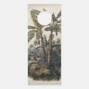 Antique Tropical Banana Tree Forest Vintage Bota Door Hanger