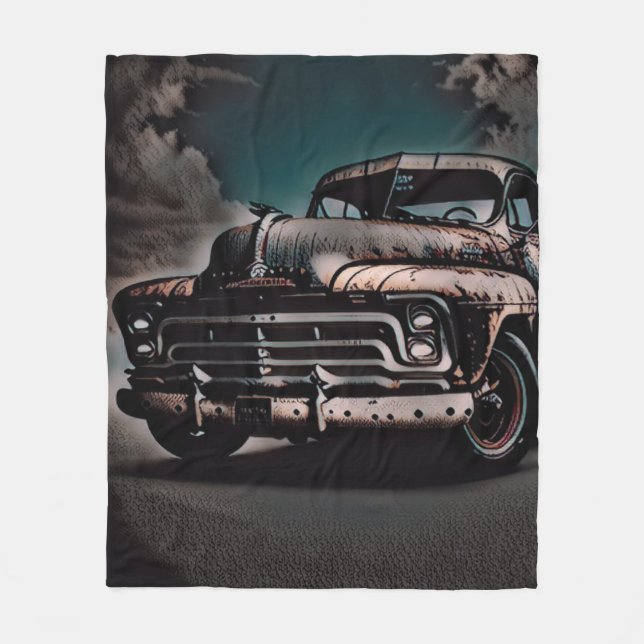 Antique Truck - A Timeless Classic Fleece Blanket (Front)