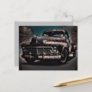 Antique Truck - A Timeless Classic Postcard