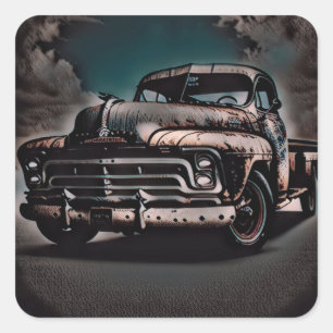 Antique Truck - A Timeless Classic Square Sticker