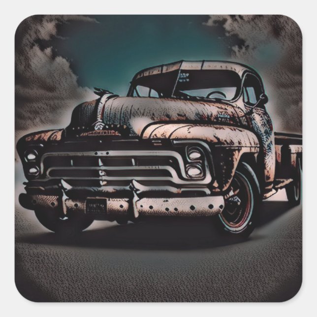 Antique Truck - A Timeless Classic Square Sticker (Front)