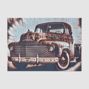 Antique Truck - A Timeless Classic Tissue Paper