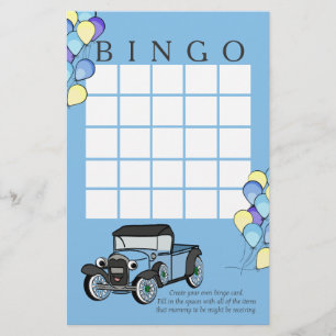 Antique Truck and Balloons Bingo Card