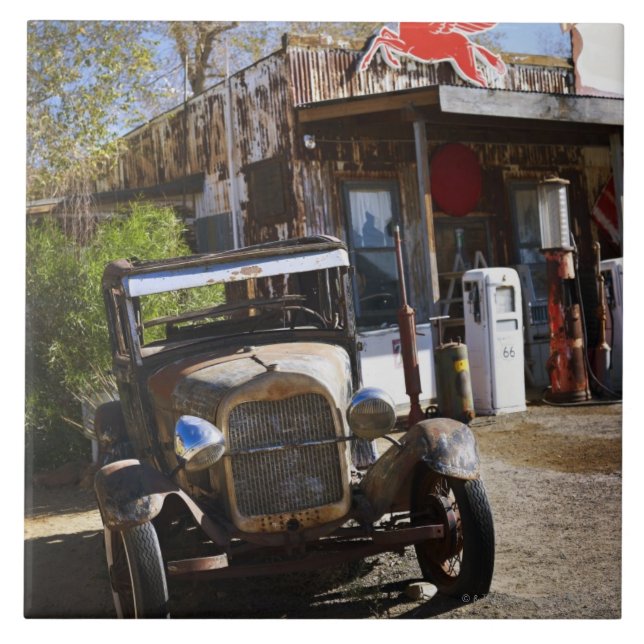 Antique truck at general store in the American Tile (Front)