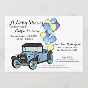Antique Truck Baby Shower Invitation