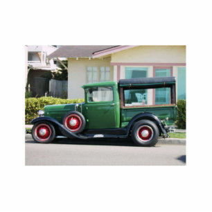 Antique Truck - PHOTOSCULPTURE Photo Sculpture Key Ring